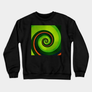 ART leather green spiral Crewneck Sweatshirt